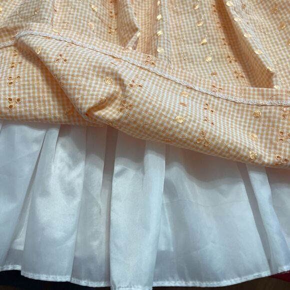 B By Bonnie Jean Orange White Dress Size 10 - Picture 5 of 7